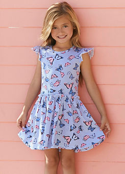 Butterfly Print Jersey Dress by Arizona Kids