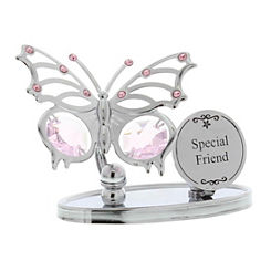Butterfly ’Special Friend’ Ornament by Crystocraft