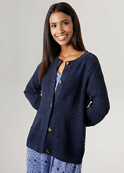 Button Through Knitted Cardigan by Aniston