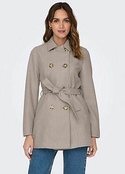 Buttoned Trench Coat by Only