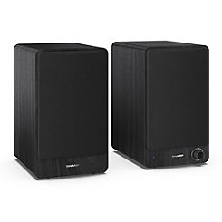 CP-SS30(BK) 2-Way Active Bookshelf Speakers with Bluetooth Audio Streaming - Black by Sharp