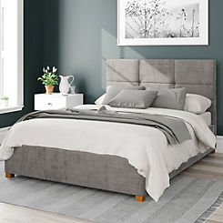 Caine Firenze Velour Fabric Ottoman Bed by Aspire