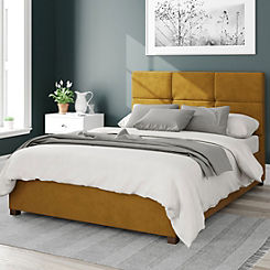 Caine Plush Velvet Fabric Ottoman Bed by Aspire