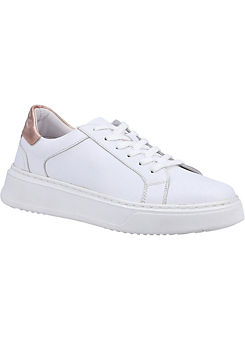 Camille White Lace Cupsole Trainers by Hush Puppies