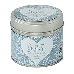 Candle in a Tin - Sister by Said with Sentiment