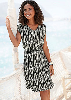 Cap Sleeve Jersey Summer Knee-Length Dress by LASCANA