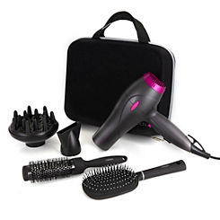 Carmen Neon 2200W Hairdryer Styling Set by Carmen - Graphite/Pink