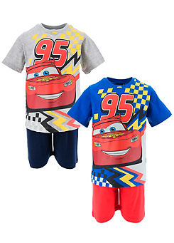 Cars Pack of 2 T-Shirt Pyjama Sets by Disney
