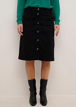 Carva Buttons Pockets Pencil Skirt by Cream