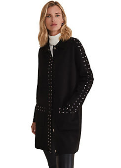 Cassidy Black Knitted Coat by Phase Eight