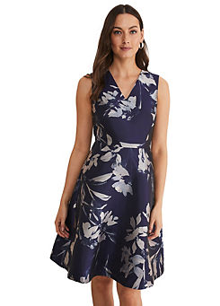 Cassy Floral Jacquard Dress by Phase Eight