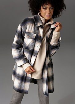 Casual Checked Jacket by Aniston