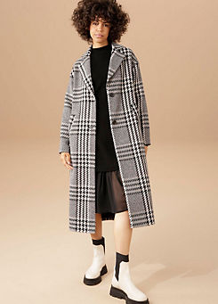 Casual Checked Winter Coat by Aniston