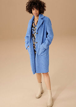 Casual Plush Look Short Coat by Aniston