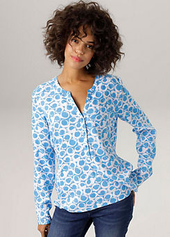 Casual Slip-On Patterned Blouse by Aniston