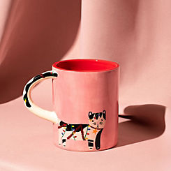 Cat Mug with 3D Handle by Raspberry Blossom