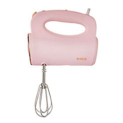 Cavaletto Hand Mixer with Stainless Steel Beaters T12061PNK - Marshmallow Pink and Rose Gold by Tower