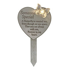 Celebrations® Thoughts of You Memorial Solar Light Up Heart Plaque - Someone Special