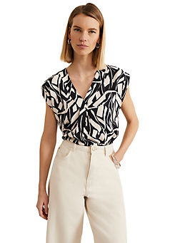 Celyn Notch Printed Blouse by Phase Eight