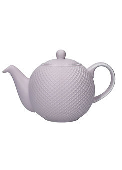 Ceramic Globe 900ml Lavender Honeycomb Textured Teapot by London Pottery
