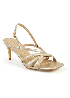 Champagne Strappy Heeled Sandals by Kaleidoscope