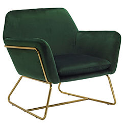 Charles Velvet Fabric Occasional Chair