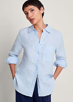 Charlie Longline Linen Shirt by Monsoon