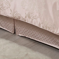 Chatsworth Fitted Platform Valance Sheet - Blush by Cascade Home