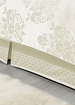 Chatsworth Fitted Platform Valance Sheet - Ivory by Cascade Home