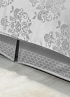 Chatsworth Fitted Platform Valance Sheet - Silver by Cascade Home
