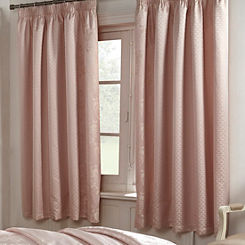 Chatsworth Pair of Standard Lined Curtains - Blush by Cascade Home