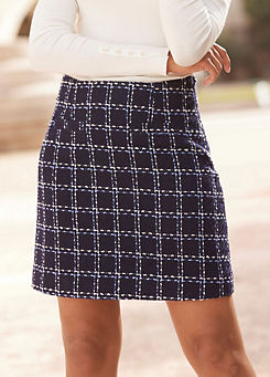 Checkered Mini Skirt by LASCANA