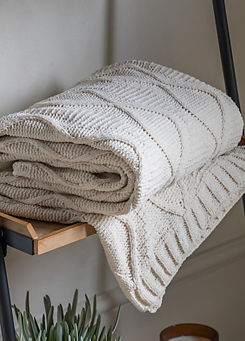 Chenille Cable Throw  by Chic Living
