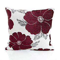 Chenille Poppy 45x45cm Cushion by Alan Symonds