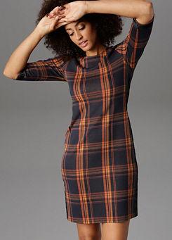 Chequered Dress by Aniston Selected