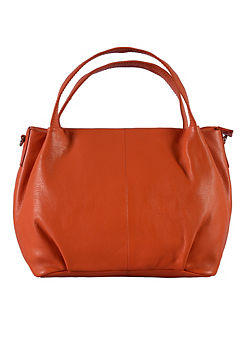 Chiara Orange Leather Cross Body Bag by Storm London