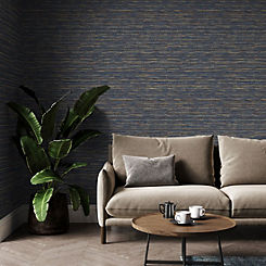 Chunky Horizontal Weave Textured Wallpaper by Boutique