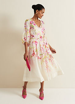 Clancy Floral Print Fit & Flare Dress by Phase Eight