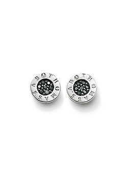 Classic Black Pave Ear Studs by THOMAS SABO