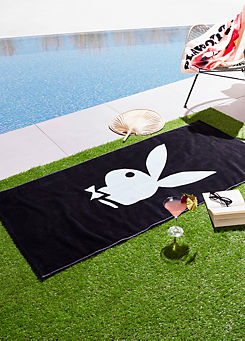 Classic Bunny 100% Cotton Beach Towel  by Playboy
