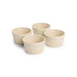 Classic Ceramic Set of 4 Ramekins - Cream by Jomafe