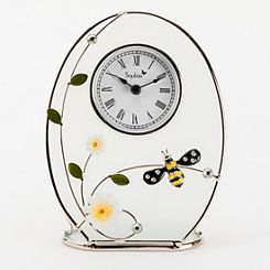Classic Glass & Wire Bumble Bee Mantel Clock by Sophia
