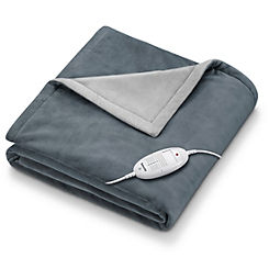 Classic Grey Cosy Heated Snuggie Throw by Beurer