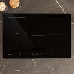 CleanProtect 77cm Induction Hob TS6477CCPNE - Black by Hotpoint