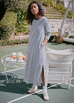 Cleo Striped Midi Dress by Joules