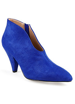 Cobalt Blue Cone Heel Shoe Boots by Kaleidoscope