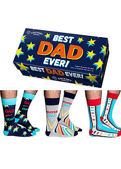 Cockney Spaniel - Best Dad Ever! 3 Pairs of Socks for Dad by United Oddsocks