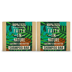 Coconut & Shea Butter Shampoo Bar Duo by Faith In Nature