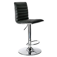 Colby Faux Leather & Chrome High Back Bar Stool by Alphason