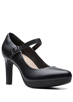 Collection Ambyr Shine Black Leather Court Shoes by Clarks